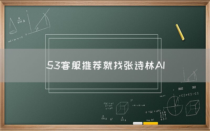 53客服推荐就找张诗林AI