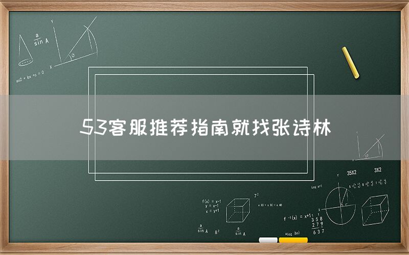 53客服推荐指南就找张诗林